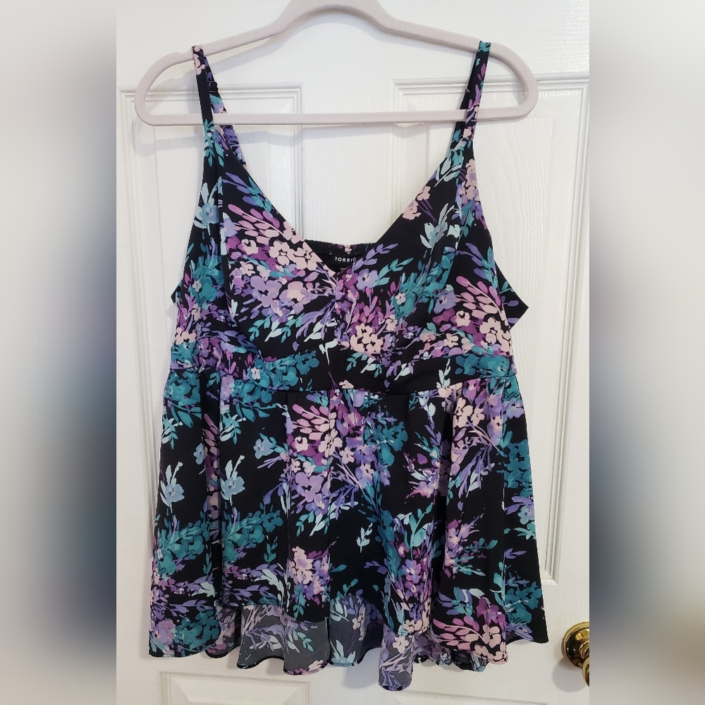 Torrid Peplum Studio Crepe de Chine Top
